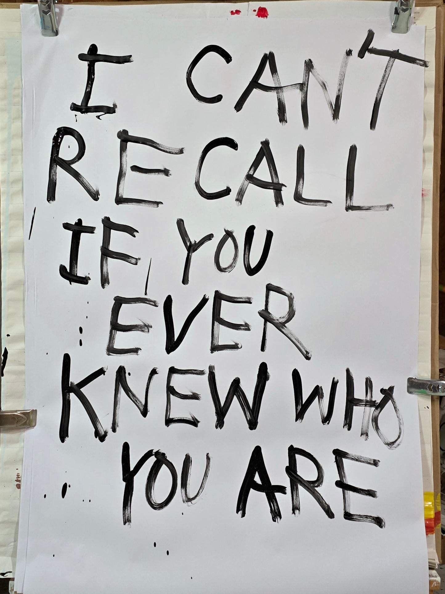 I CAN'T RECALL