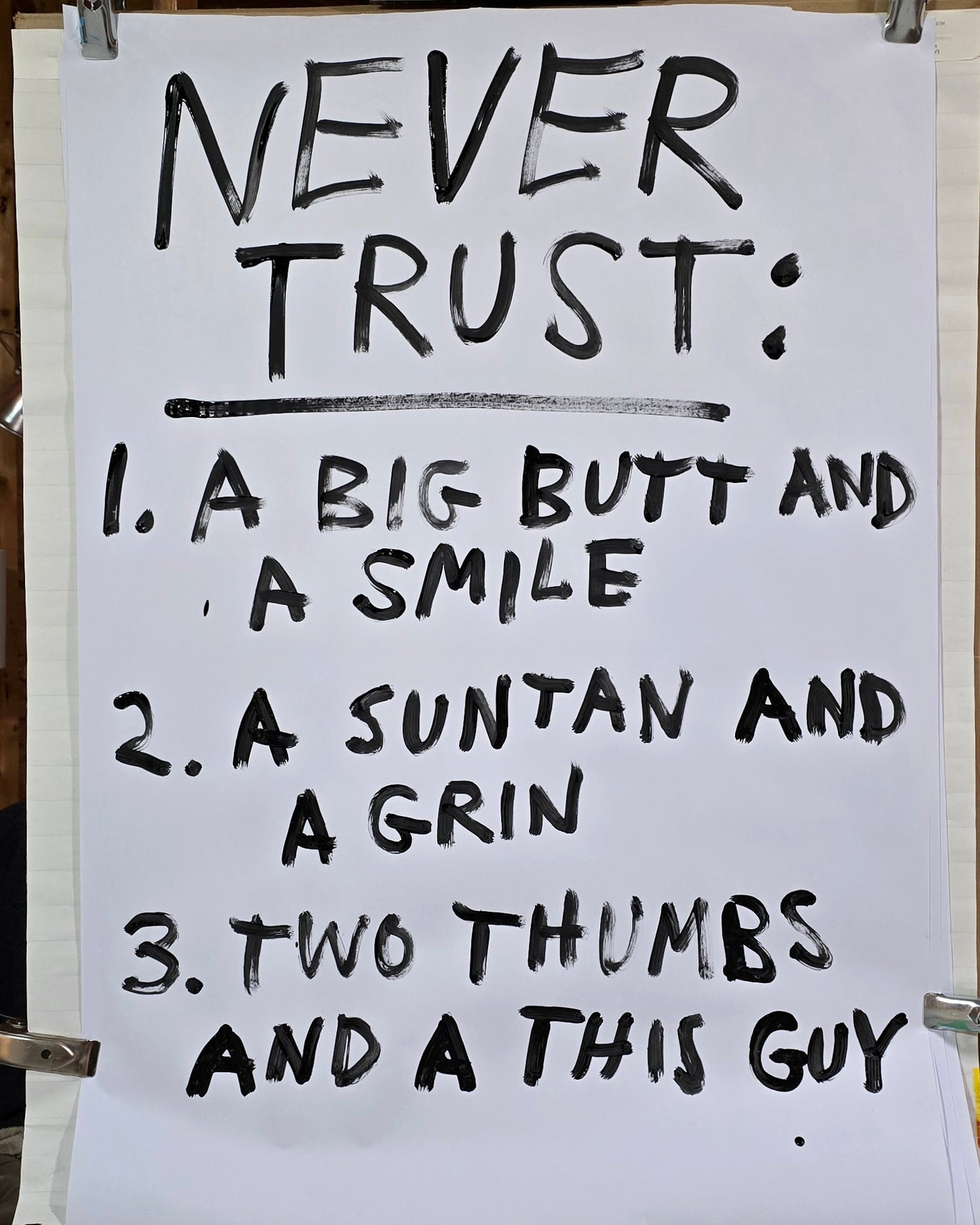 NEVER TRUST