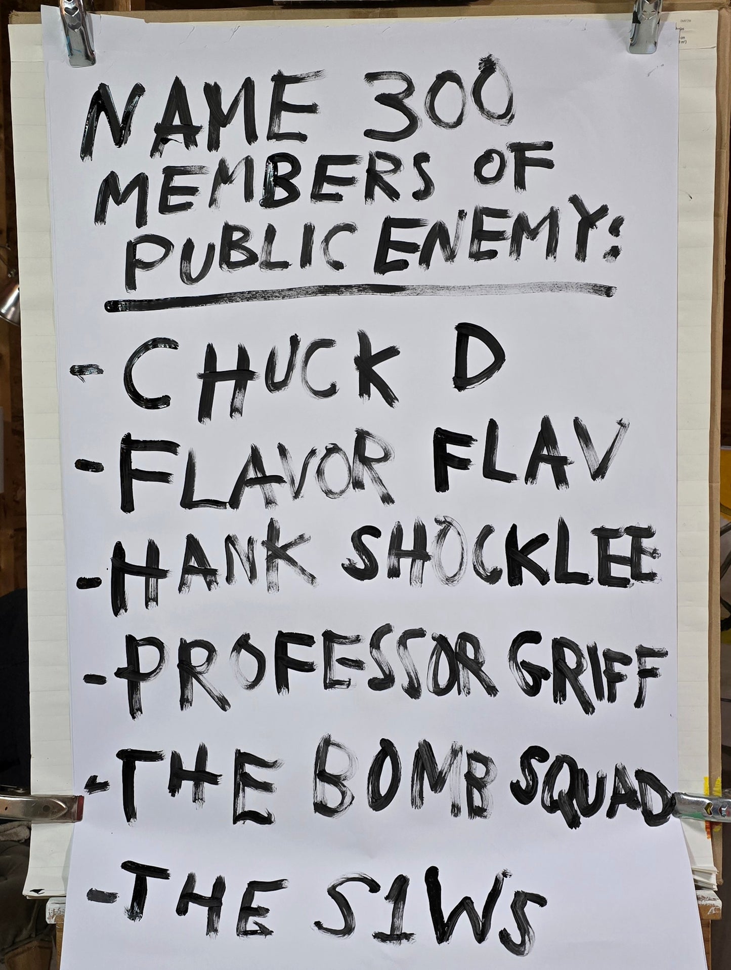 300 MEMBERS OF PUBLIC ENEMY